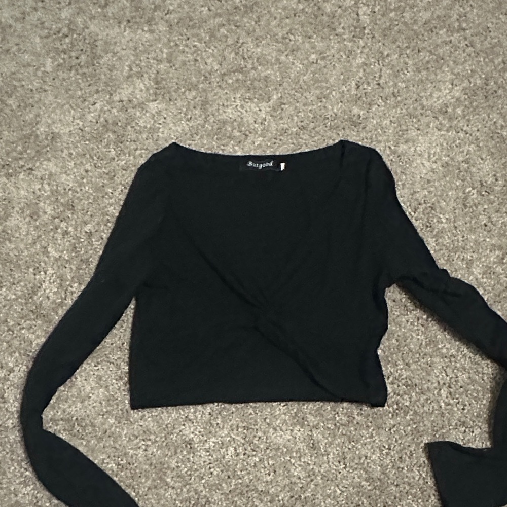 Sugarlips Elegant Black Long Sleeve Top